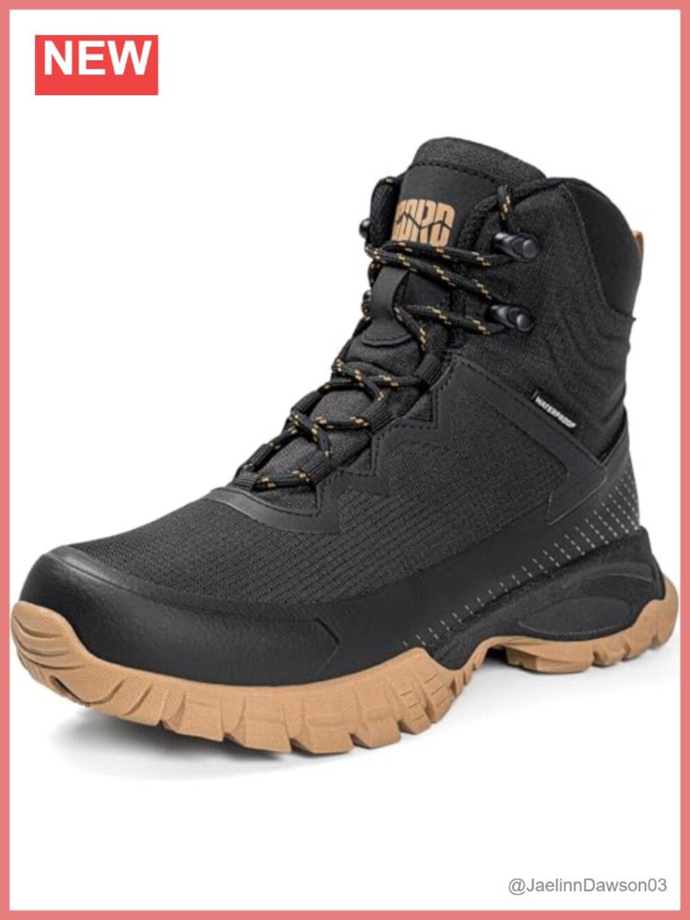 Women's Waterproof Hiking Boots with Traction Outsole Cushioned Ankle Support